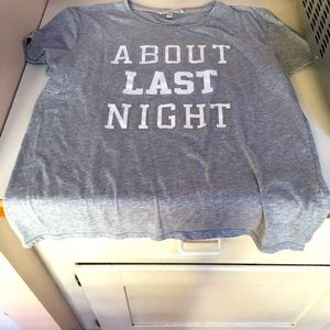 VICTORIA’S SECRET VTG T SHIRT TOP ABOUT LAST NIGHT